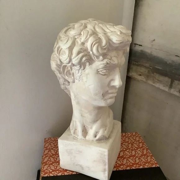 Vintage Plaster Chalk Bust Michelangelo’s David
